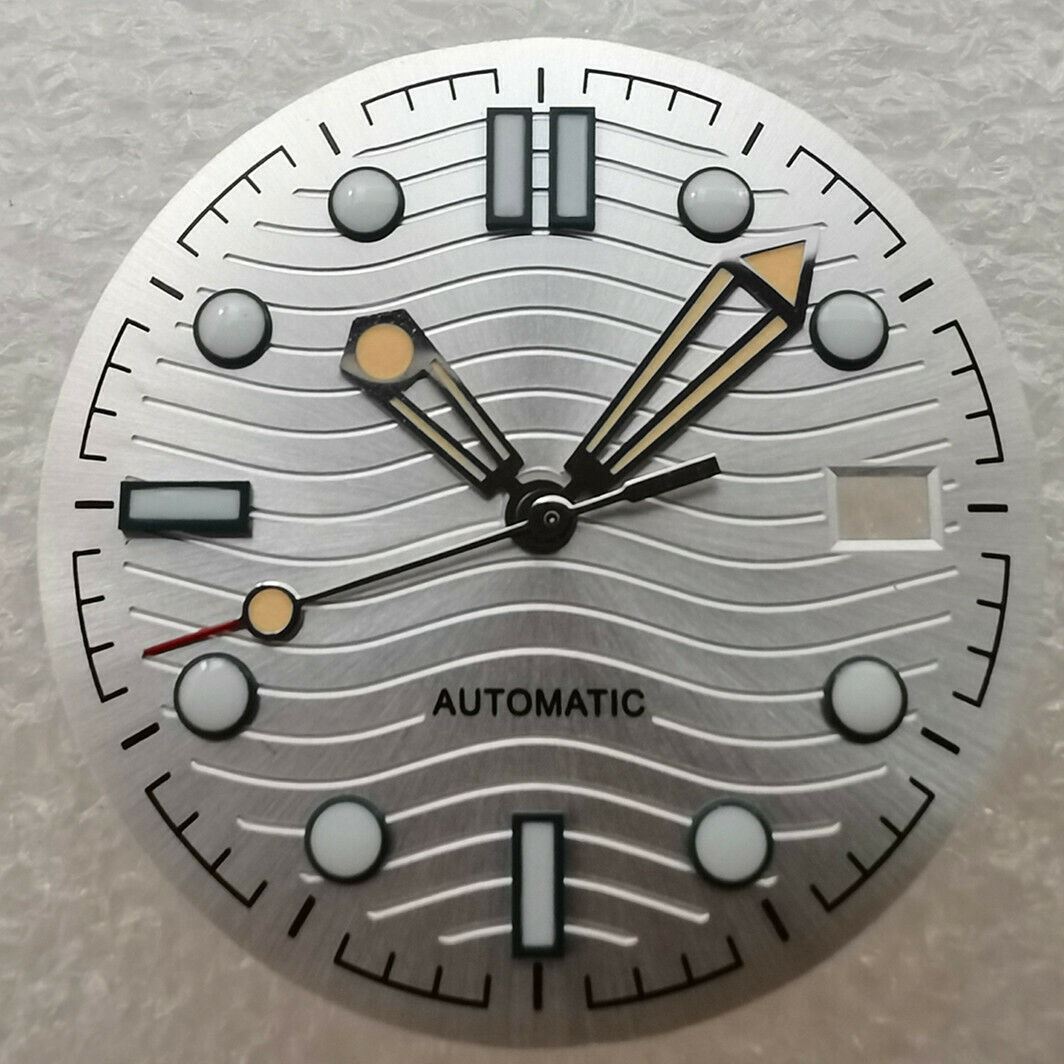 Brandneues 31-mm-Zifferblatt, grün leuchtend, passend für Omega NH35/NH36 #02