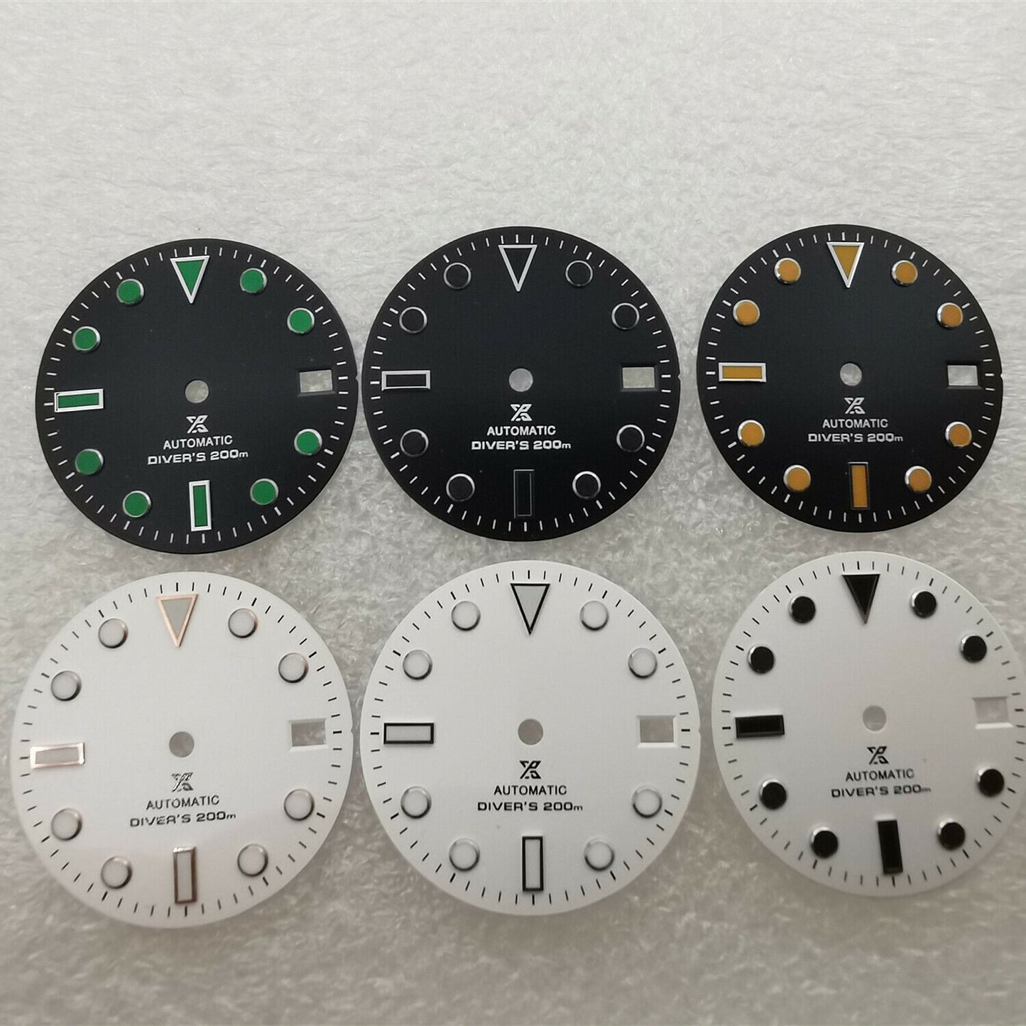 Cadran de montre neuf de 28,50 mm, vert lumineux, adapté au mouvement NH35 #04