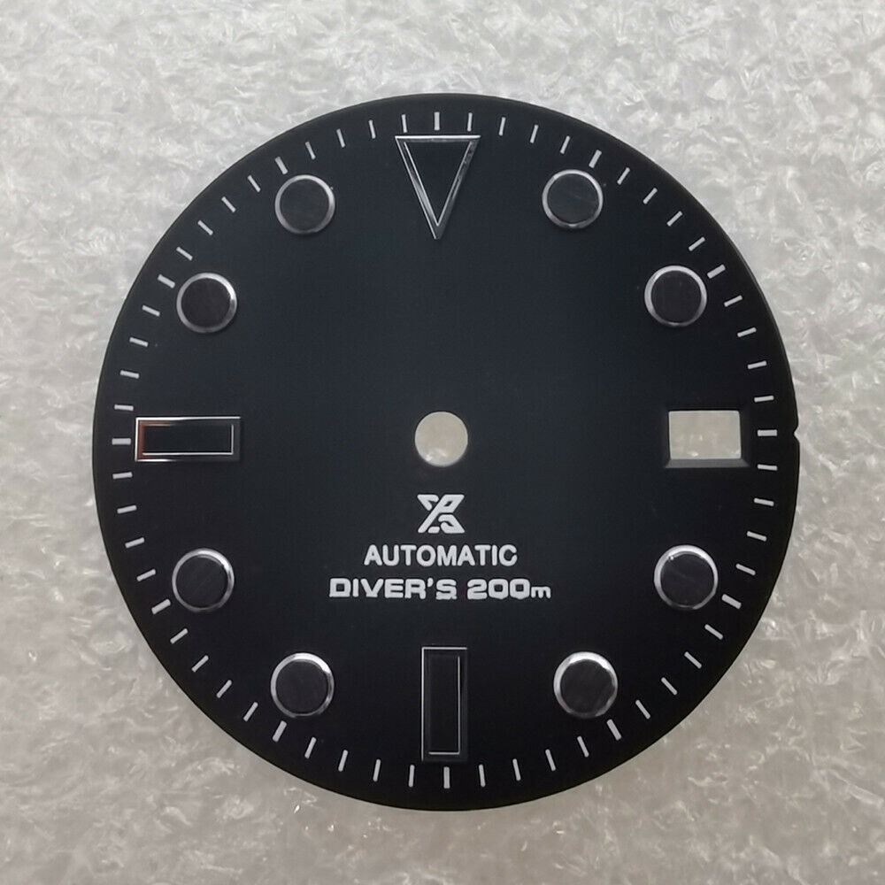 Cadran de montre neuf de 28,50 mm, vert lumineux, adapté au mouvement NH35 #04