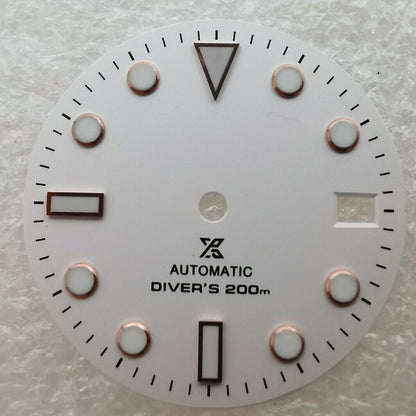 Cadran de montre neuf de 28,50 mm, vert lumineux, adapté au mouvement NH35 #04
