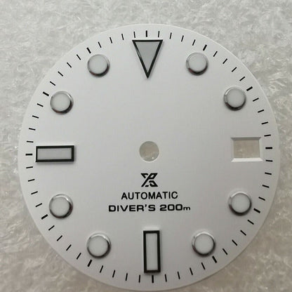 Cadran de montre neuf de 28,50 mm, vert lumineux, adapté au mouvement NH35 #04