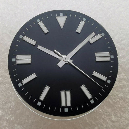 31mm green lume dial for Oyster watches, compatible with NH35/NH36/ETA movements, premium quality.