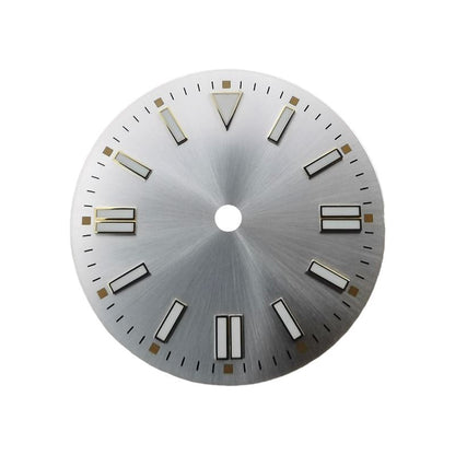 31mm green lume dial for Oyster watches, compatible with NH35/NH36/ETA movements, premium quality.
