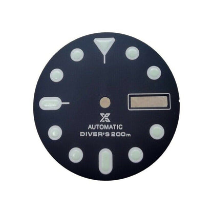 Cadran de montre Oyster 28,50 mm, vert luminescent, compatible avec le mouvement NH35/NH36 n° 06