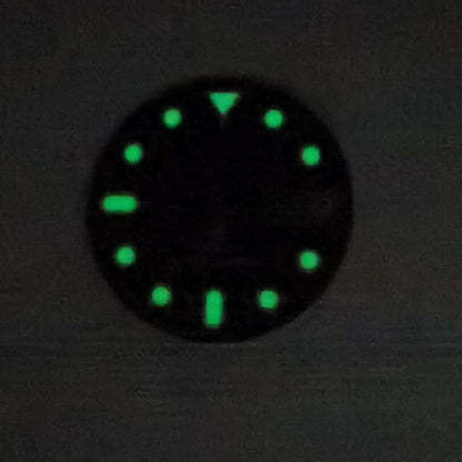 Cadran de montre Oyster 28,50 mm, vert luminescent, compatible avec le mouvement NH35/NH36 n° 06