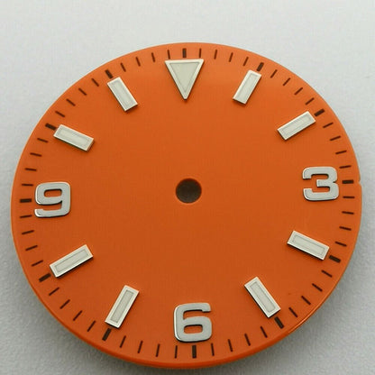 29mm green lume Oyster 369 dial by MZ2813, compatible with NH35/NH36 movement, ideal for watch repairs.