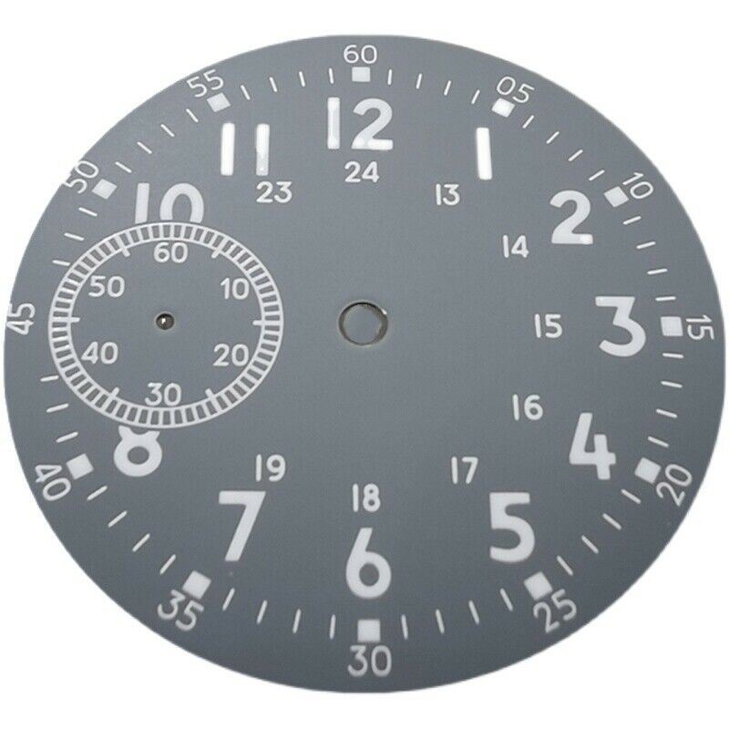 39mm green lume watch dial by Brand New, fits ETA6497 ST3600 movement #11 for precise timekeeping