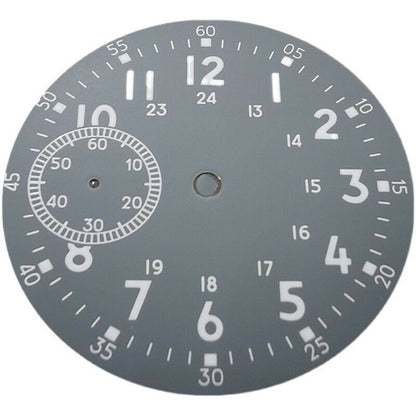 39mm green lume watch dial by Brand New, fits ETA6497 ST3600 movement #11 for precise timekeeping