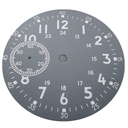 39mm green lume watch dial by Brand New, compatible with ETA6497 ST3600 movement for custom repairs