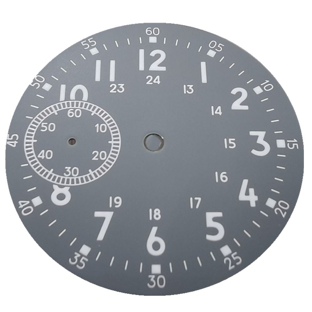 39mm green lume watch dial by Brand New, designed for ETA6497 ST3600 movement, precise timekeeping accessory.