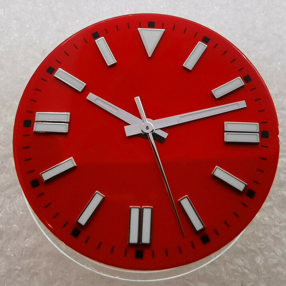 28.5mm green lume oyster enamel watch dial, fits NH35 ETA2836 8215 automatic movements.