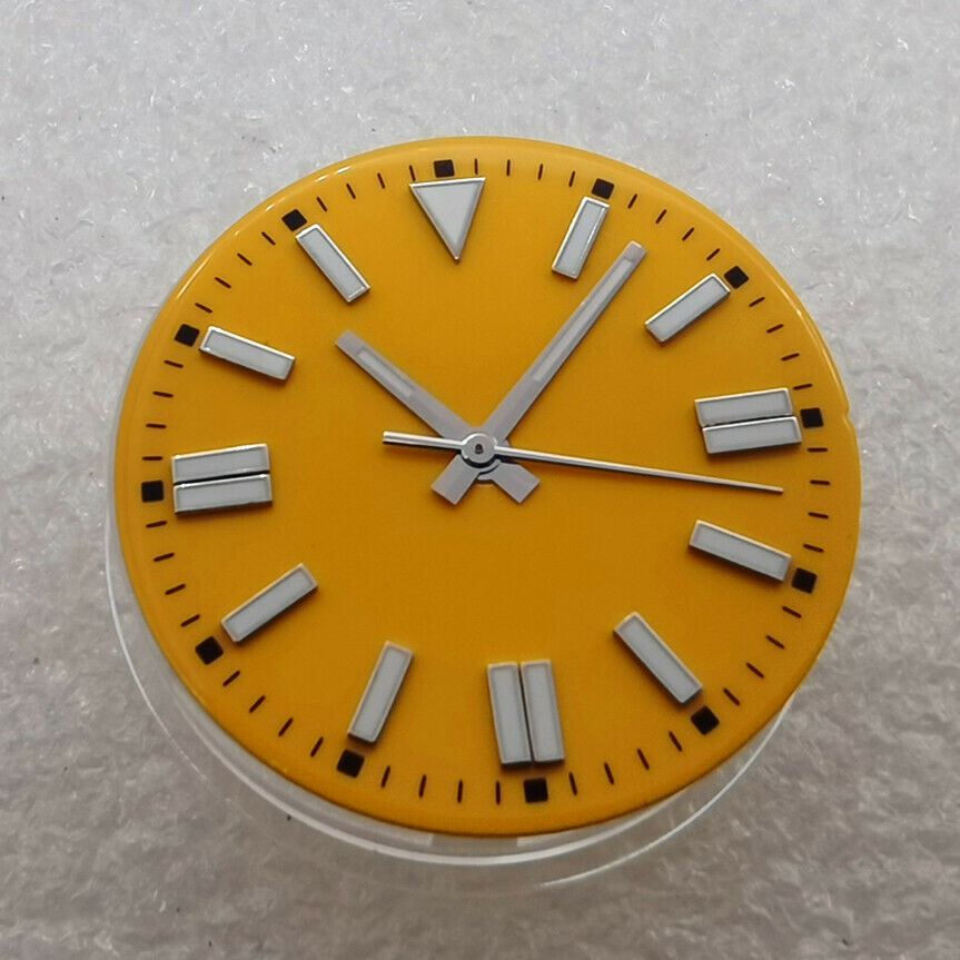 28.5mm green lume oyster enamel watch dial, compatible with NH35 ETA2836 8215 movements.