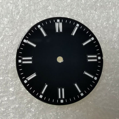 29.1mm green lume watch dial with luminous markers for NH35/NH36 8215 DG2813 movements.