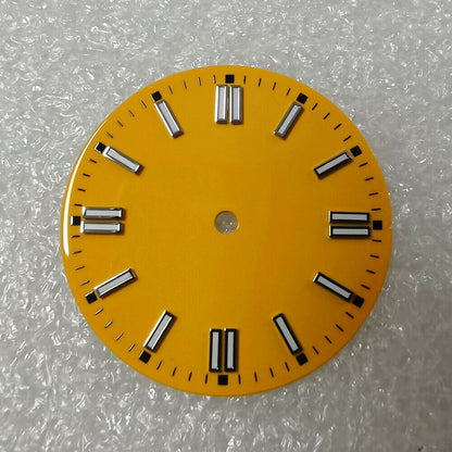 29.1mm green lume dial, compatible with NH35/NH36 8215 DG2813 movements, featuring luminous markers for night visibility