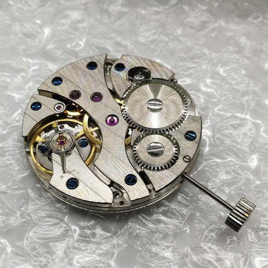 China made mechanical watch movement clone for ETA 6497 with small second at 9, manual wind mechanism