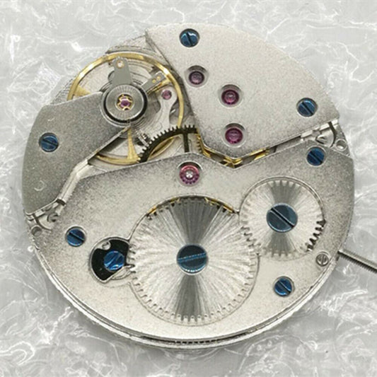 China Made mechanical watch movement ETA 6498-1 with small seconds at 6 o'clock, two hands, precision parts.