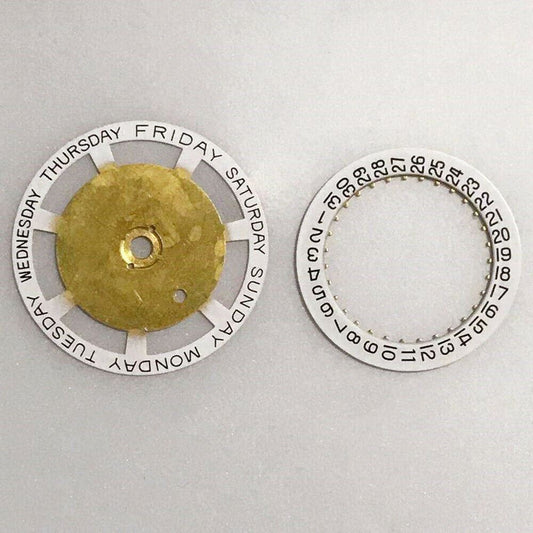 ETA 2834 watch dial with date window, precise movement for watchmakers and repairs.