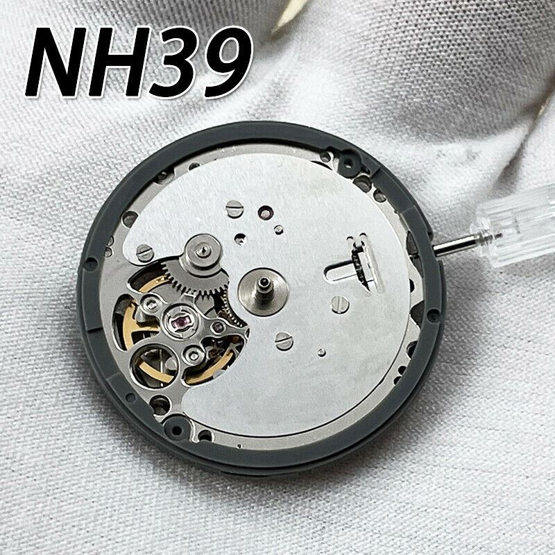 Mechanical watch movement NH39 Japan, automatic replacement part for precise timekeeping.