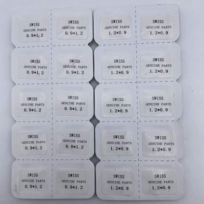 Swiss Made stainless steel watch extension stems, 1.2mm and 0.9mm interface for precise fitting.