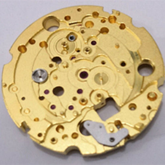 Golden main plate replacement part for Miyota 8200 movement watch by Movement Watch Parts.