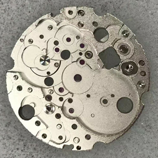 Silver main plate replacement part for Miyota 8200 movement watch, precise fit for smooth repair.