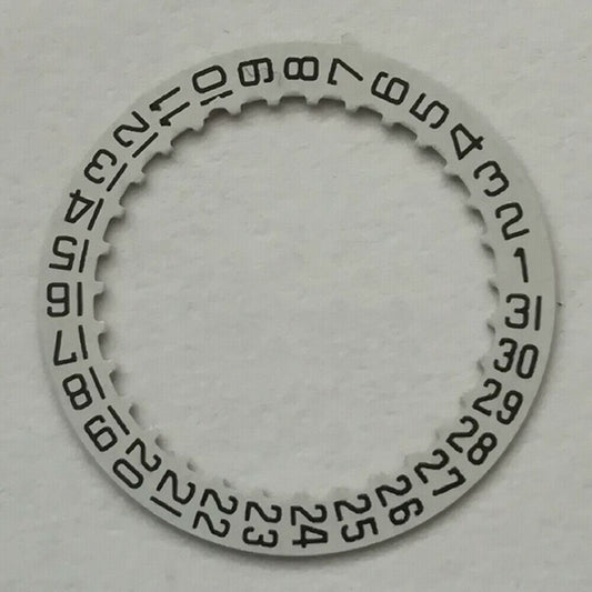 White date dial disc with date at 3 o'clock for ETA 2671 movement by Movement Watch, spare part.