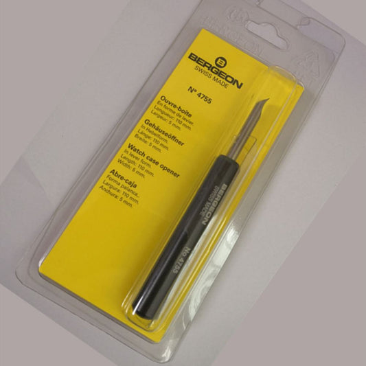 Bergeon 4755 watch opener tool for precise watch case removal in repair tasks.