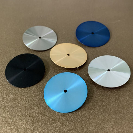 28.5mm C1 watch dial by Brand New, designed for NH35 movement with polished finish, no calendar.