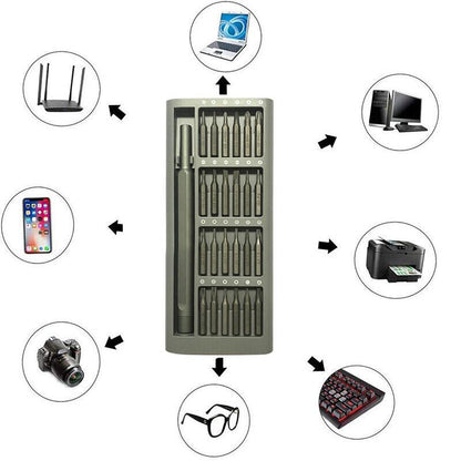 24-in-1 precision multi-tool kit with alloy magnetic screwdrivers for watch repairs and accessories.