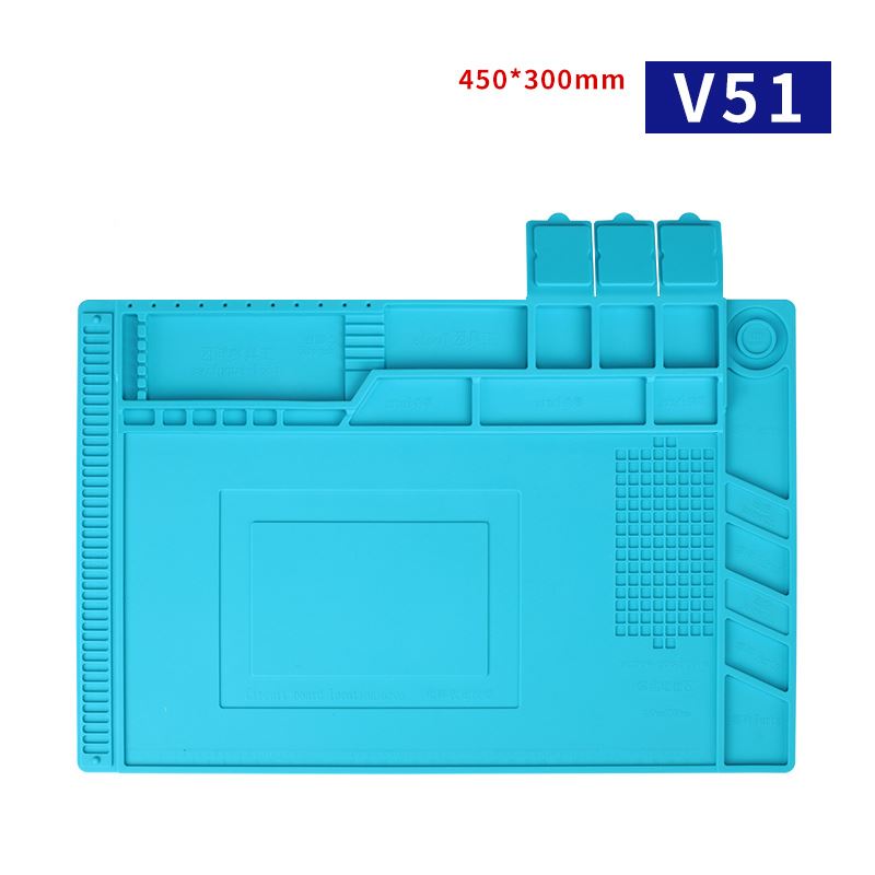 Heat-resistant soldering mat with silicon surface, perfect for precise watch repair tasks.