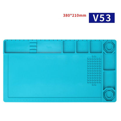 Heat-resistant soldering mat for watch repair featuring silicon surface, ideal for precise soldering tasks.