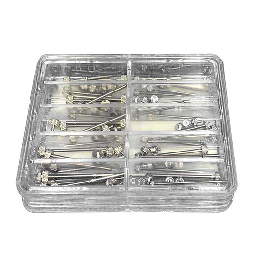 Steel screw spring bar from Watch Repair Kit for secure watch bracelet band replacement.