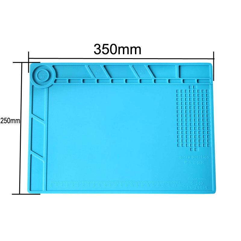 Heat-resistant soldering mat with silicon surface for watch repair and precision soldering tasks