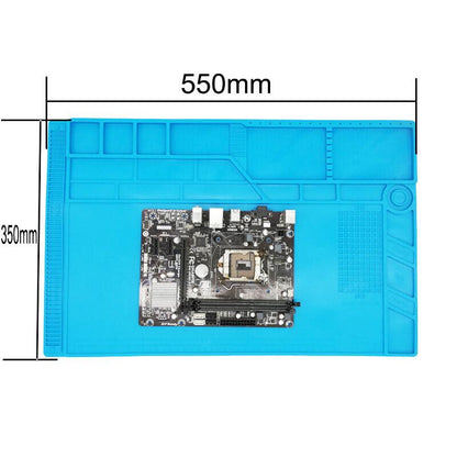 Heat-resistant silicon soldering mat for precise watch repair, protects surfaces during soldering tasks