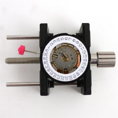 Bergeon 4040-P reversible movement holder securing watch parts for precise repair and assembly.