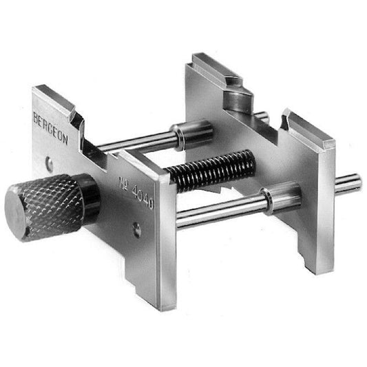 Bergeon 4040 large reversible watch movement holder for secure repair and maintenance.
