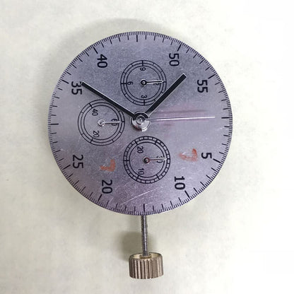 China Made 7750 automatic chronograph movement showcasing ETA 7753 layout with subdials at 3, 6, and 9 o'clock positions for watch repair.