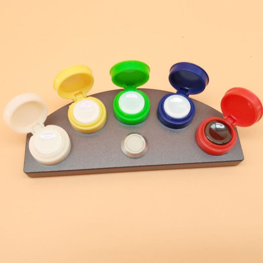 Watchmakers oil cup stand with 5 die-cast alloy containers for precise watch repair by Watchmakers.