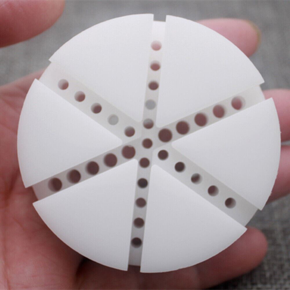 White watch repair block with sturdy design, ideal for holding watch bands during strap pin removal and repairs.