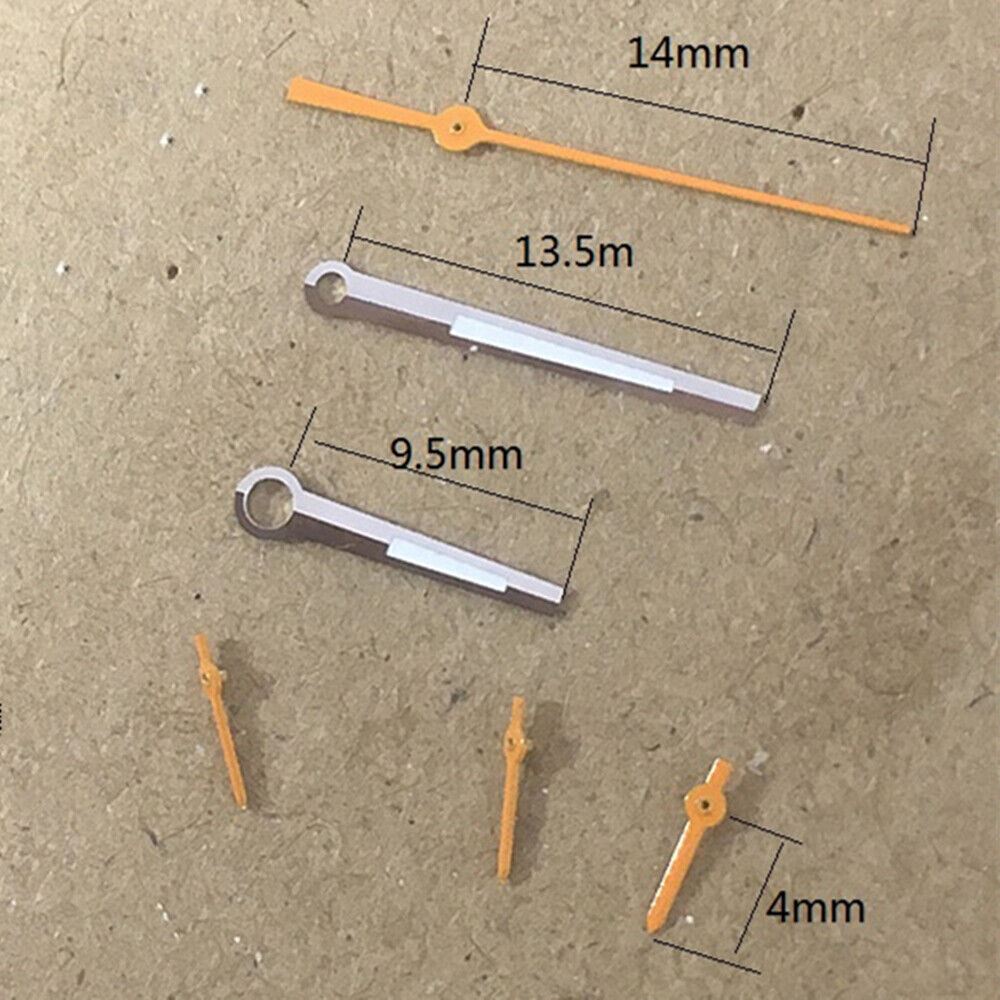 Silver and orange 6 hands for LT106 multifunctional watch movement
