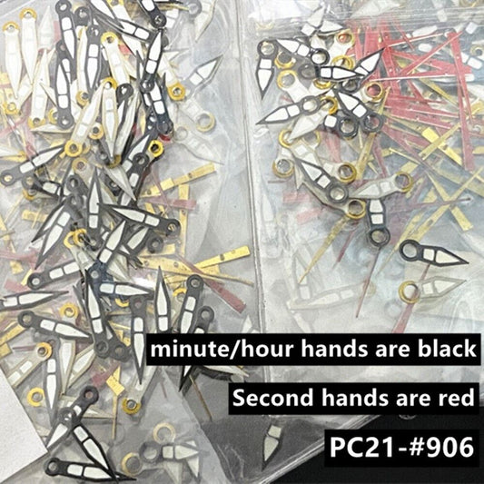 1. Assorted 7mm watch hands set for Hattori Epson PC21 quartz movement, vibrant mixed colors.  