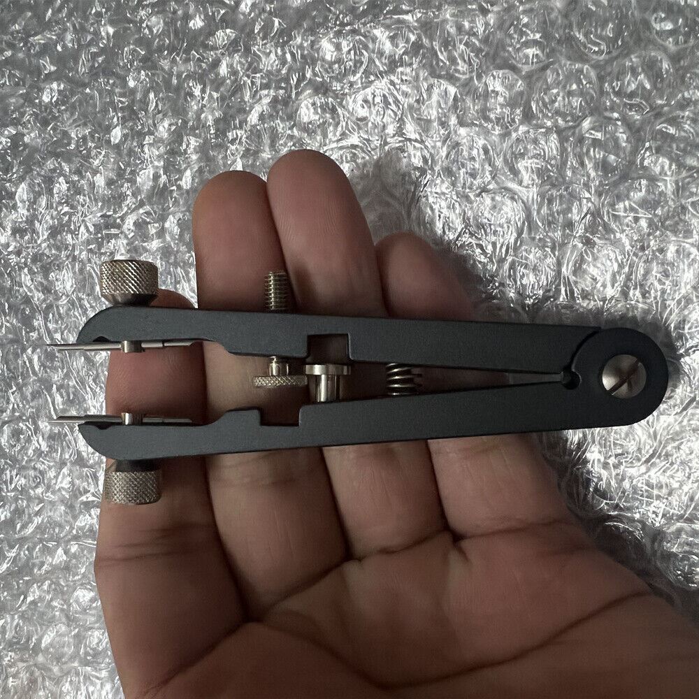 Swiss Black Bergeon 6825-PF spring bar pliers for precise watch bracelet removal and strap adjustment.