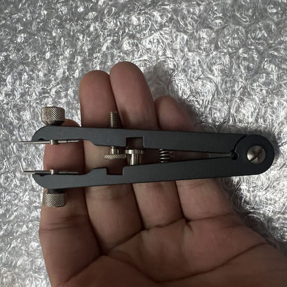 Swiss Black Bergeon 6825-PF spring bar pliers for precise watch bracelet removal and strap adjustment.