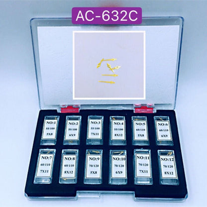 Set of 36 luminous hour and minute hands for quartz watches, ideal for professional watchmakers.