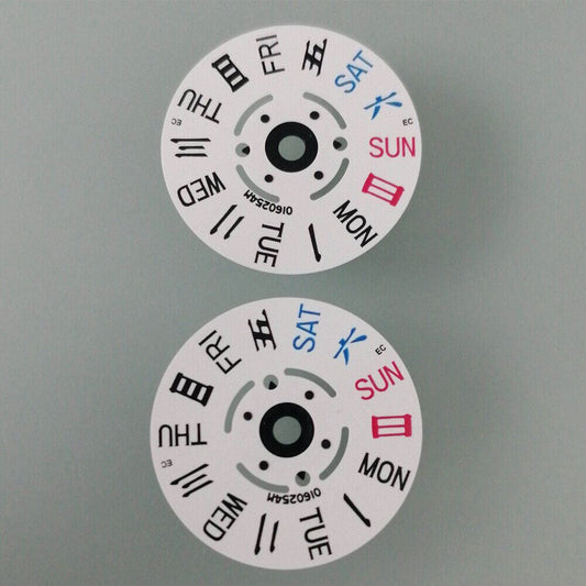 Roue hebdomadaire générique anglaise et chinoise blanche pour mouvement NH36