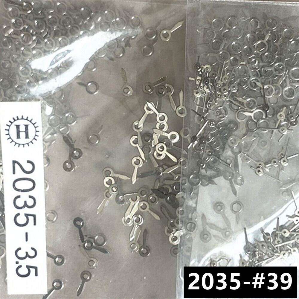 100 Sets 3.5mm Silver Second Hands Watch Hands for Miyota 2035 Quartz Movement