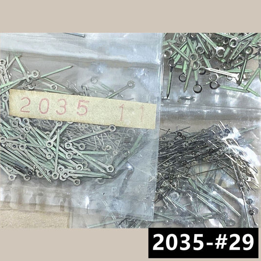 1. 100 sets of 11mm silver trim green lume watch hands for Miyota 2035 quartz movement, precise fit and glow.  