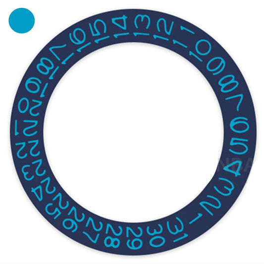 Disque de date bleu denim avec police bleu azur pour Miyota NH35 NH36