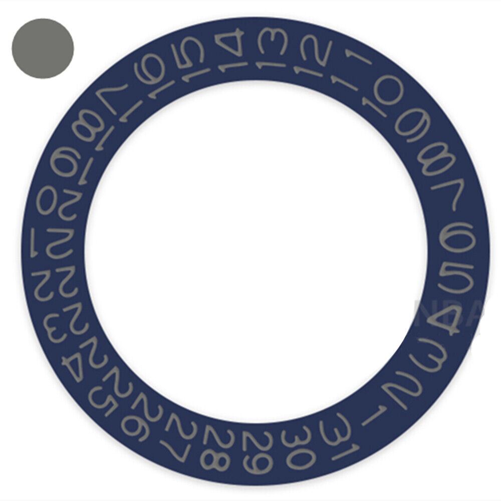 Disque de date gris avec fond bleu denim pour Miyota NH35 NH36