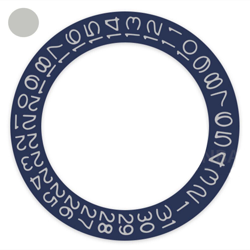Disque de date en denim bleu avec police gris port pour Miyota NH35 NH36